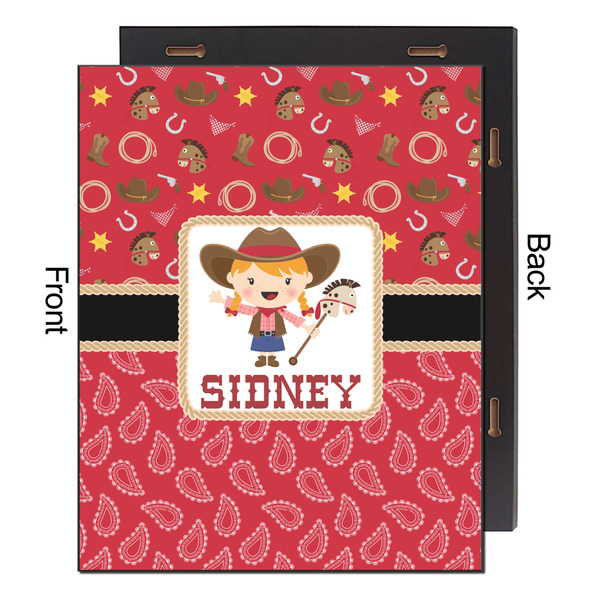 Red Western 16x20 Wood Print - Front & Back View