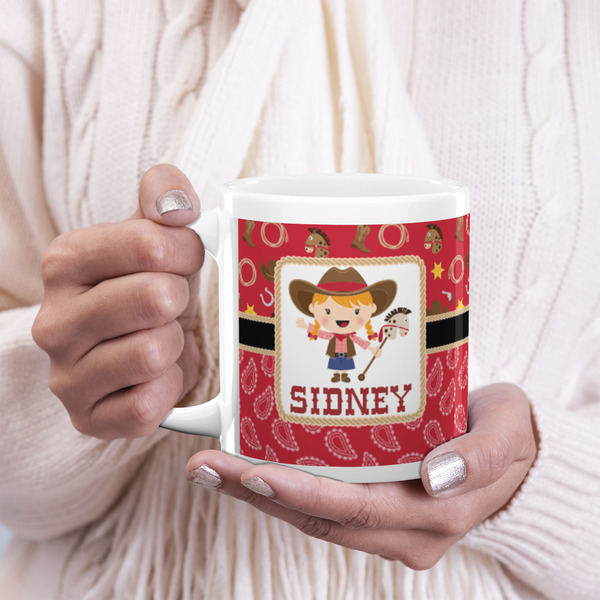 Red Western 20oz Coffee Mug - LIFESTYLE