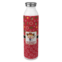 Red Western 20oz Stainless Steel Water Bottle - Full Print (Personalized)