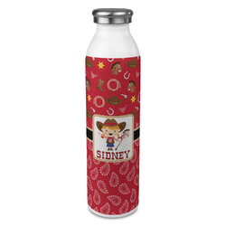 Red Western 20oz Stainless Steel Water Bottle - Full Print (Personalized)