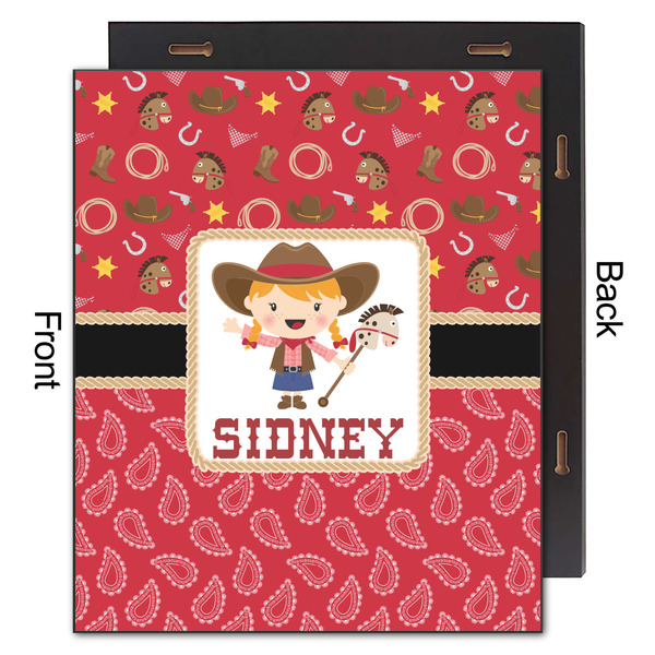 Red Western 20x24 Wood Print - Front & Back View