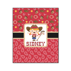 Red Western Wood Print - 20x24 (Personalized)