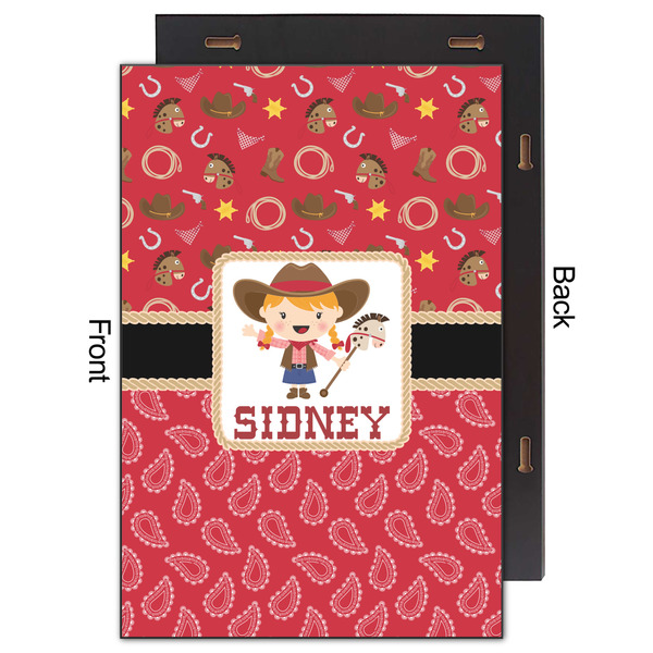 Red Western 20x30 Wood Print - Front & Back View