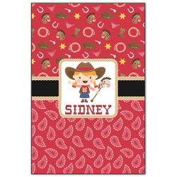 Red Western Wood Print - 20x30 (Personalized)