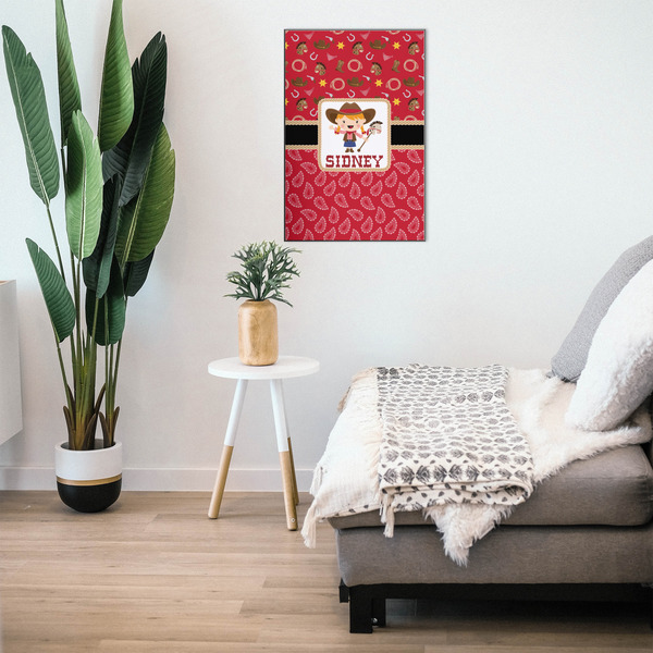 Red Western 20x30 Wood Print - In Context