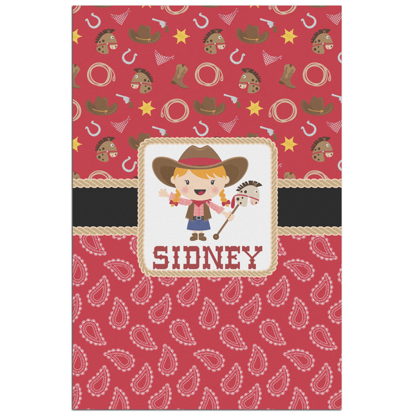 Custom Red Western Poster - Matte - 24x36 (Personalized)