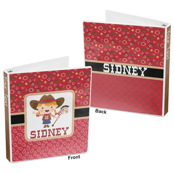 Red Western 3-Ring Binder Front and Back