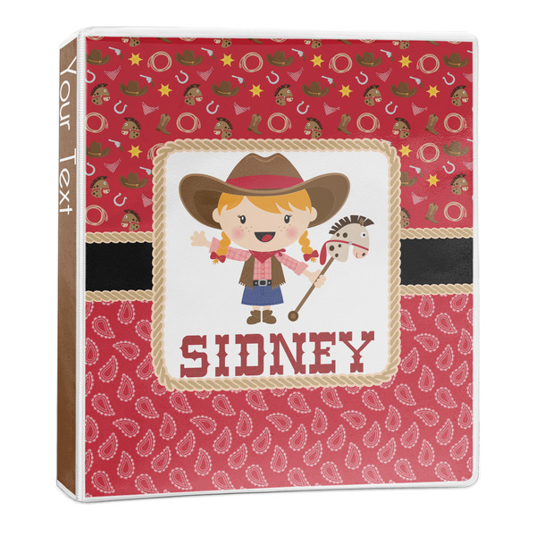 Custom Red Western 3-Ring Binder - 1 inch (Personalized)