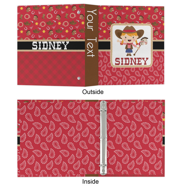 Red Western 3 Ring Binders - Full Wrap - 1" - APPROVAL