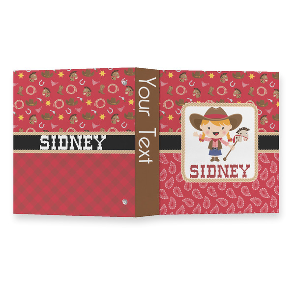 Red Western 3 Ring Binders - Full Wrap - 1" - OPEN OUTSIDE