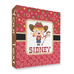 Red Western 3 Ring Binder - Full Wrap - 2" (Personalized)