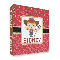 Red Western 3 Ring Binder - Full Wrap (Personalized)