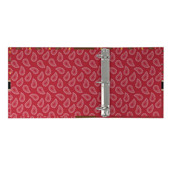 Red Western 3 Ring Binders - Full Wrap - 2" - OPEN INSIDE