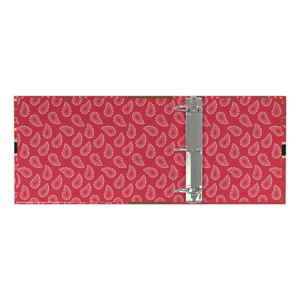 Red Western 3 Ring Binders - Full Wrap - 3" - OPEN INSIDE