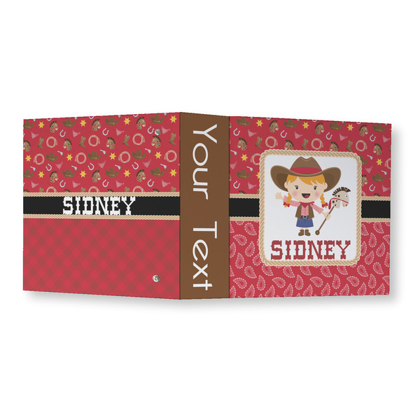 Red Western 3 Ring Binders - Full Wrap - 3" - OPEN OUTSIDE