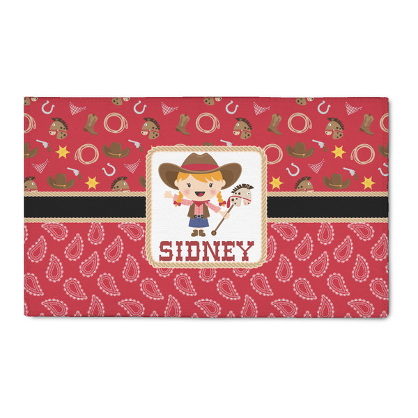 Custom Red Western 3' x 5' Indoor Area Rug (Personalized)