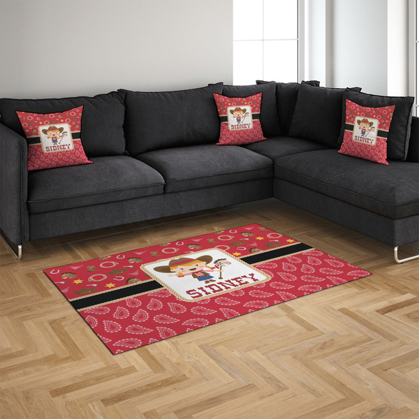 Red Western 4'x6' Indoor Area Rugs - IN CONTEXT