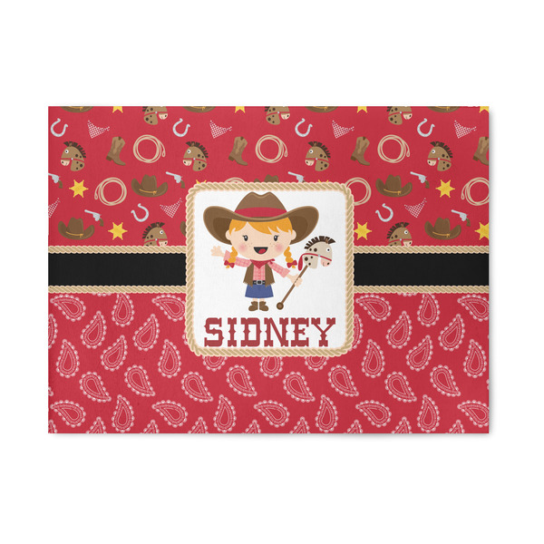 Custom Red Western 5' x 7' Patio Rug (Personalized)
