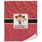 Red Western Sherpa Throw Blanket (Personalized)