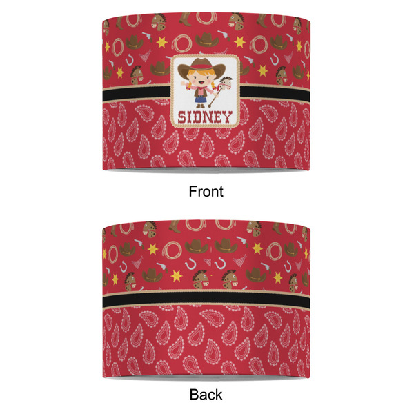 Red Western 8" Drum Lampshade - APPROVAL (Fabric)