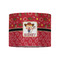 Red Western 8" Drum Lampshade - FRONT (Fabric)