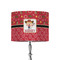 Red Western 8" Drum Lamp Shade - Fabric (Personalized)