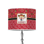 Red Western 8" Drum Lamp Shade - Poly-film (Personalized)
