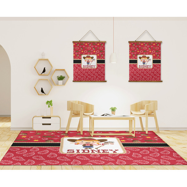 Red Western 8'x10' Indoor Area Rugs - IN CONTEXT