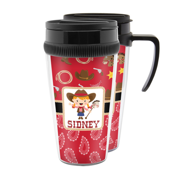 Custom Red Western Acrylic Travel Mug (Personalized)