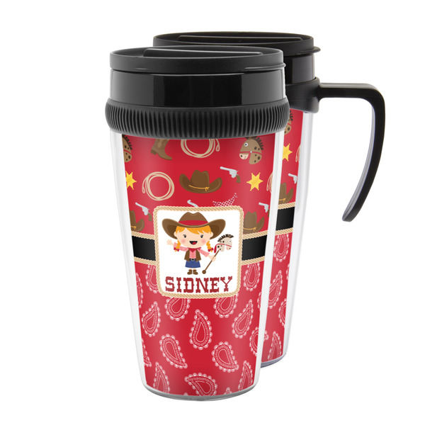 Custom Red Western Acrylic Travel Mug (Personalized)