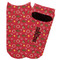 Red Western Adult Ankle Socks - Single Pair - Front and Back