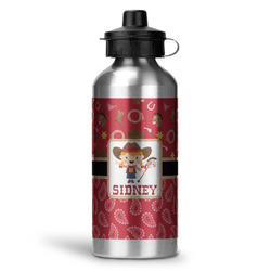 Red Western Water Bottles - 20 oz - Aluminum (Personalized)