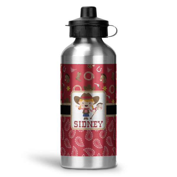 Custom Red Western Water Bottles - 20 oz - Aluminum (Personalized)