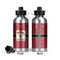 Red Western Aluminum Water Bottle - Front and Back