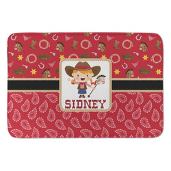 Red Western Anti-Fatigue Kitchen Mat (Personalized)