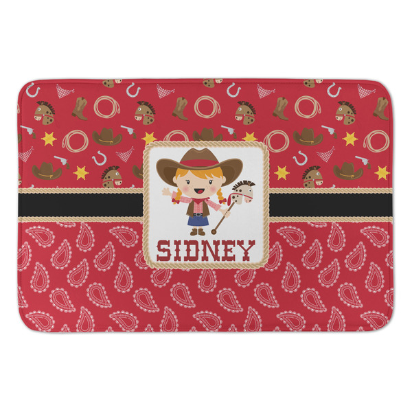 Custom Red Western Anti-Fatigue Kitchen Mat (Personalized)