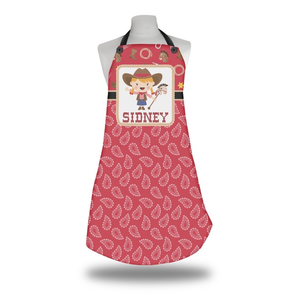 Custom Red Western Apron w/ Name or Text