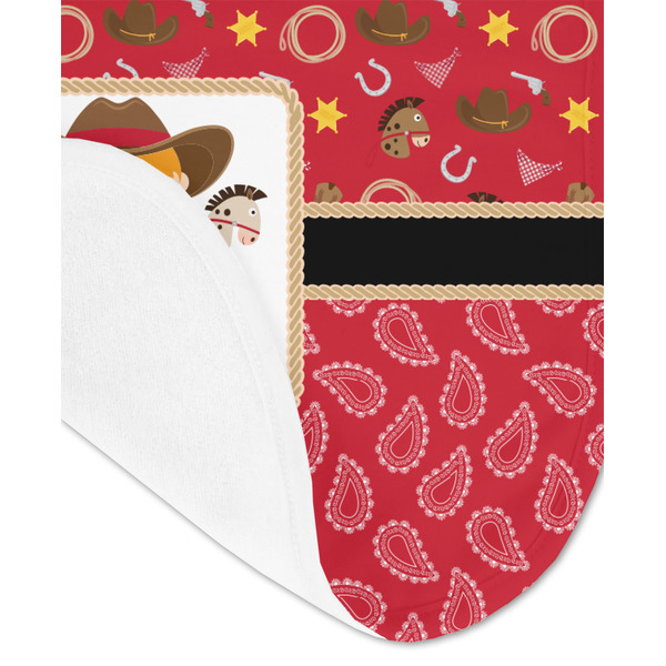 Red Western Baby Bib - AFT detail