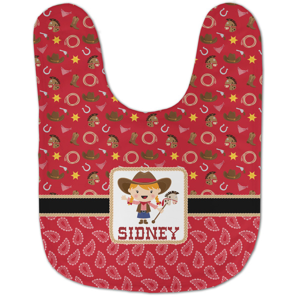 Red Western Baby Bib - AFT flat