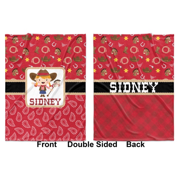 Red Western Baby Blanket (Double Sided - Printed Front and Back)