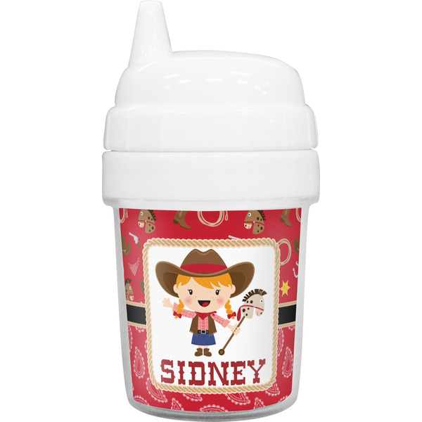 Custom Red Western Baby Sippy Cup (Personalized)
