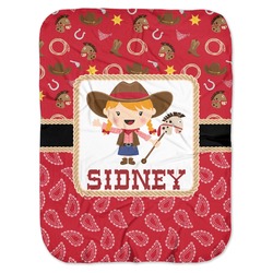 Red Western Baby Swaddling Blanket (Personalized)