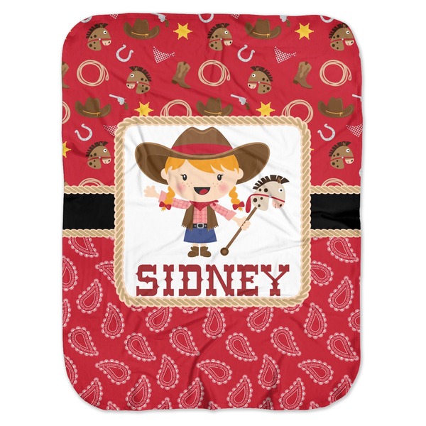Custom Red Western Baby Swaddling Blanket (Personalized)