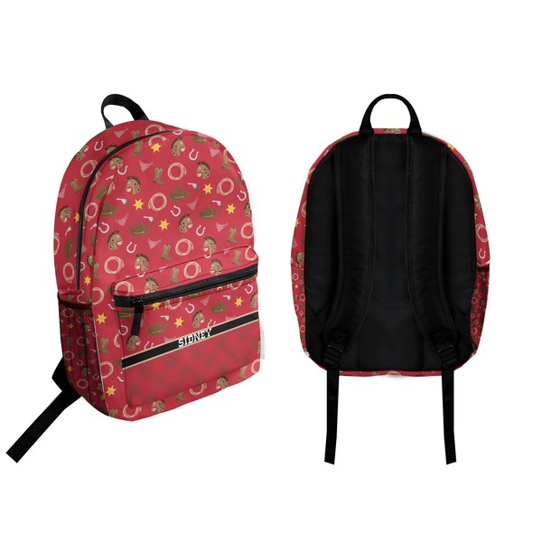 Red Western Backpack front and back - Apvl