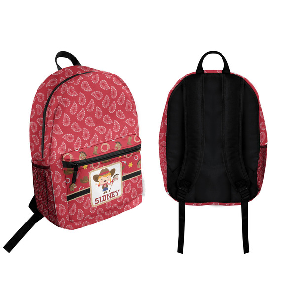 Red Western Backpack front and back - Apvl