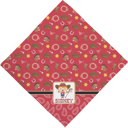 Red Western Dog Bandana Scarf w/ Name or Text