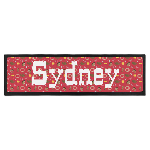 Custom Red Western Bar Mat - Large (Personalized)