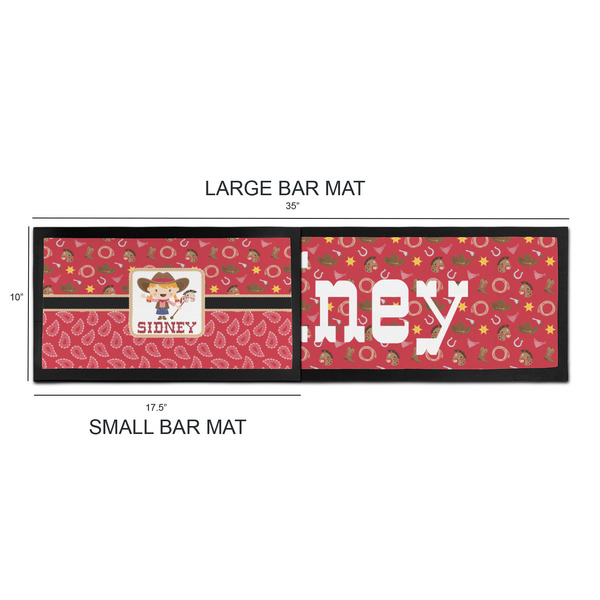 Red Western Bar Mats - Sizing Chart