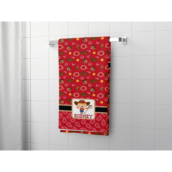 Red Western Bath Towel - LIFESTYLE