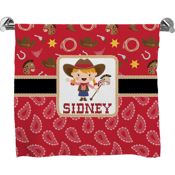 Custom Red Western Bath Towel (Personalized)